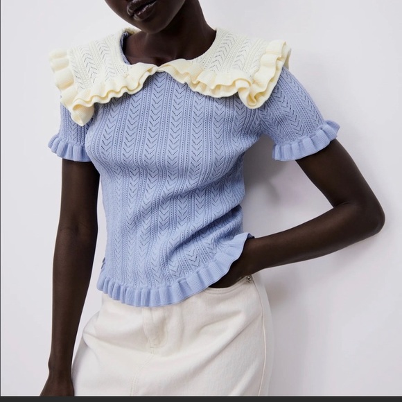 Zara knitted top blouse - Picture 5 of 12